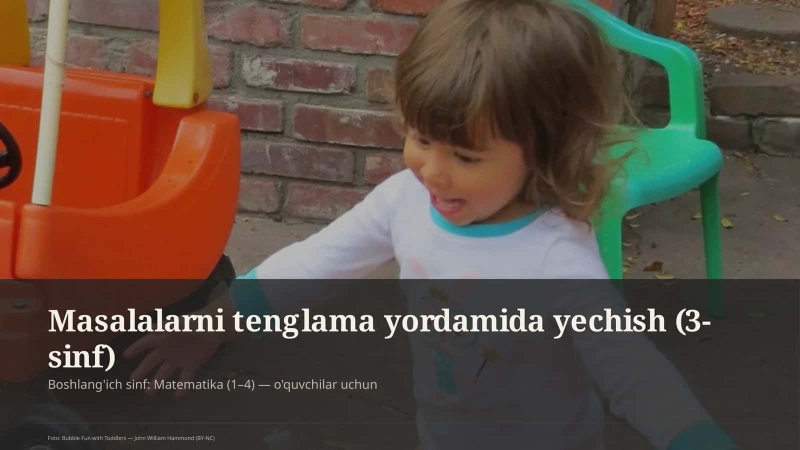 Masalalarni tenglama yordamida yechish (3-sinf) 1