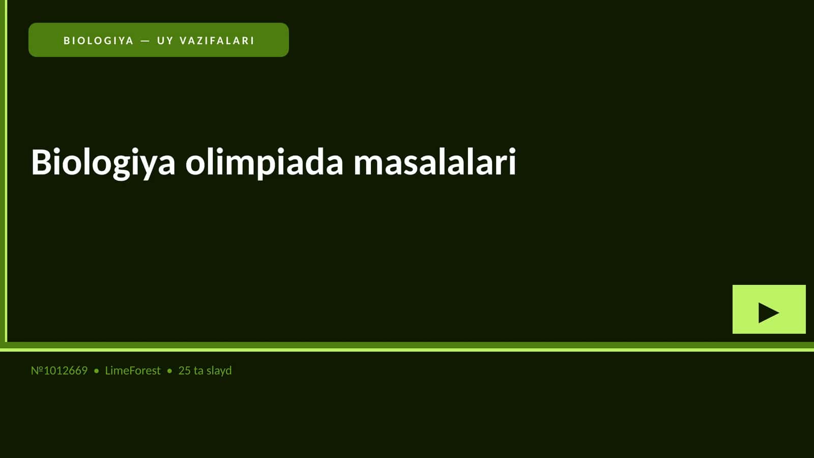 Biologiya olimpiada masalalari 1