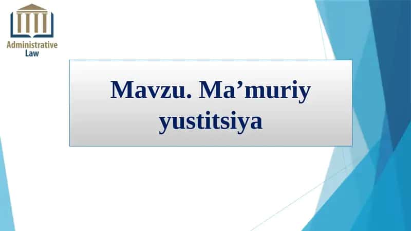 Ma’muriyyustitsiya 1
