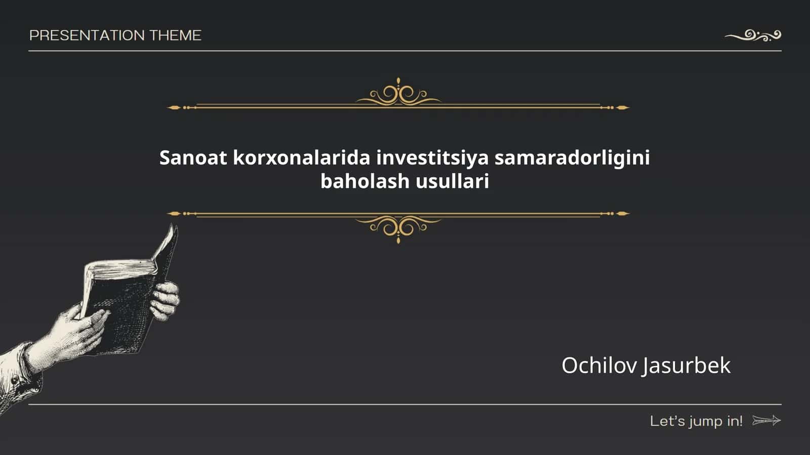 Sanoat korxonalarida investitsiya samaradorligini baholash usullari 1