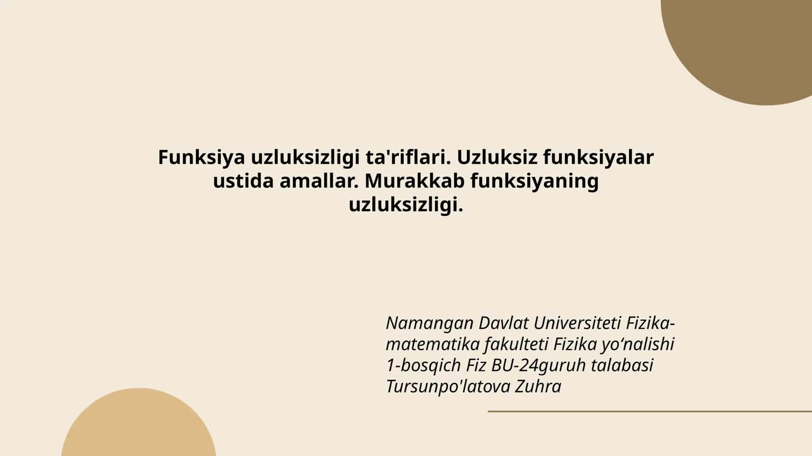 Funksiya uzluksizligi 1