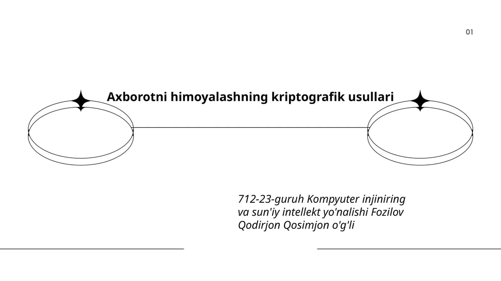 Axborotni himoyalashning kriptografik usullari 1