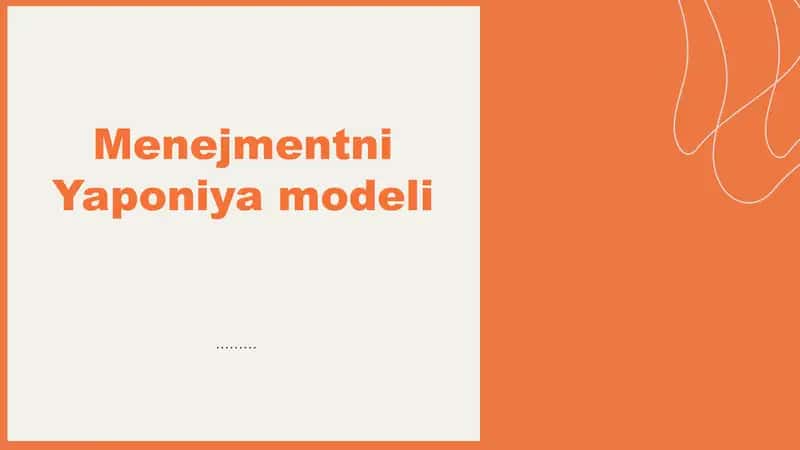 Yaponiya modeli 1