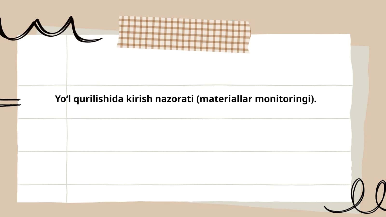 Yoʻl qurilishida kirish nazorati 1