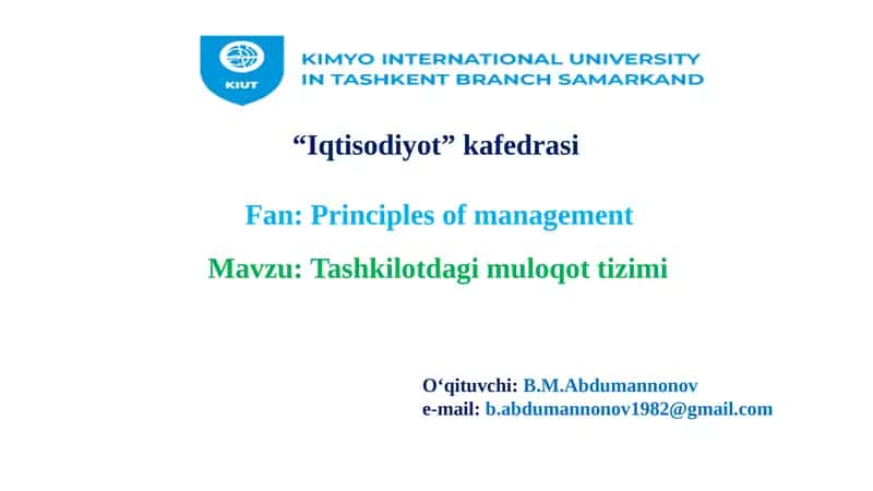 Tashkilotda qimuloq tizimi 1