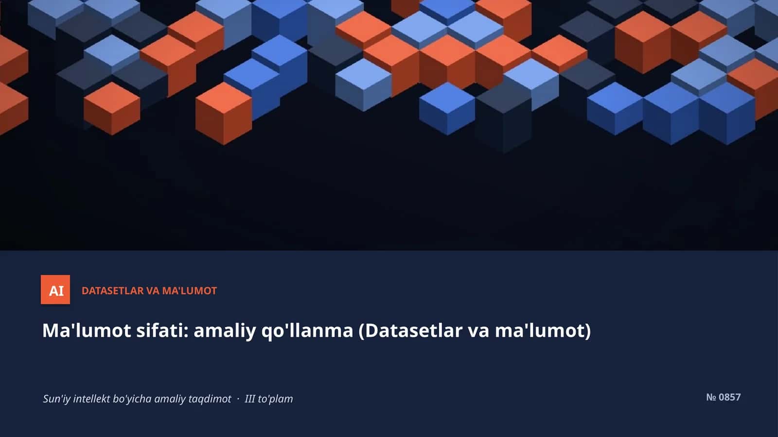 Sun'iy intellekt bo'yicha amaliy taqdimot 1