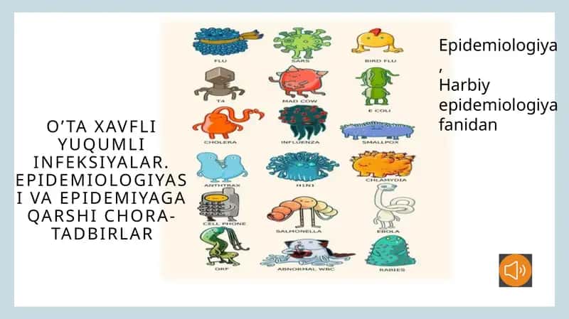 O’taxavfli yuqumli infeksiyalar. Epidemiologiya 1
