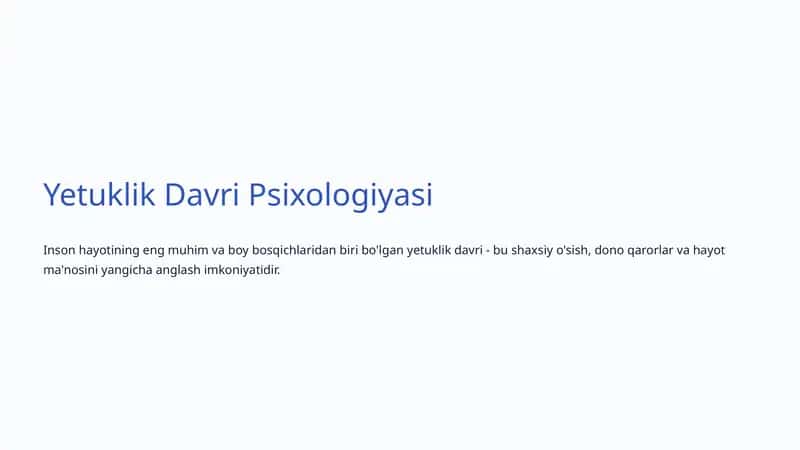 Yetuklik Davri Psixologiyasi 1