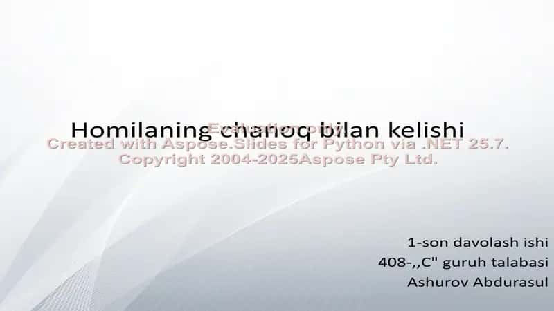 Homilaning Chanoq bilan kelishi 1