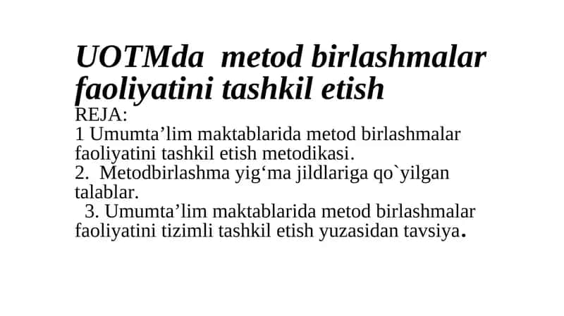Metodbirlashma yig‘ma jildlari 1
