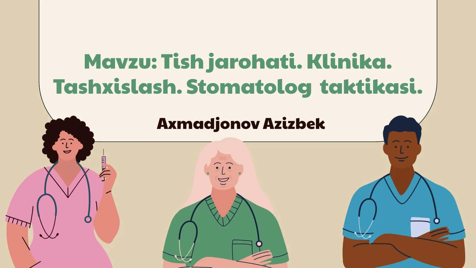 Tish jarohati. Klinika. Tashxislash. Stomatolog taktikasi 1