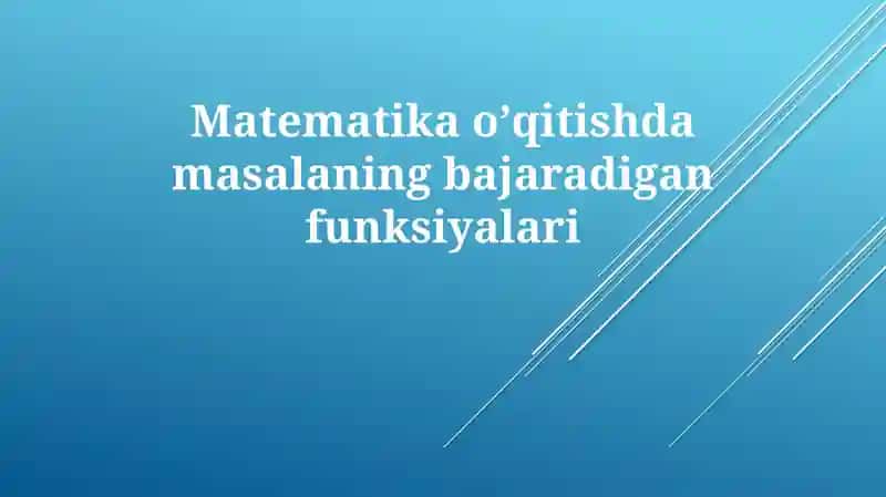 Matematik masalalar