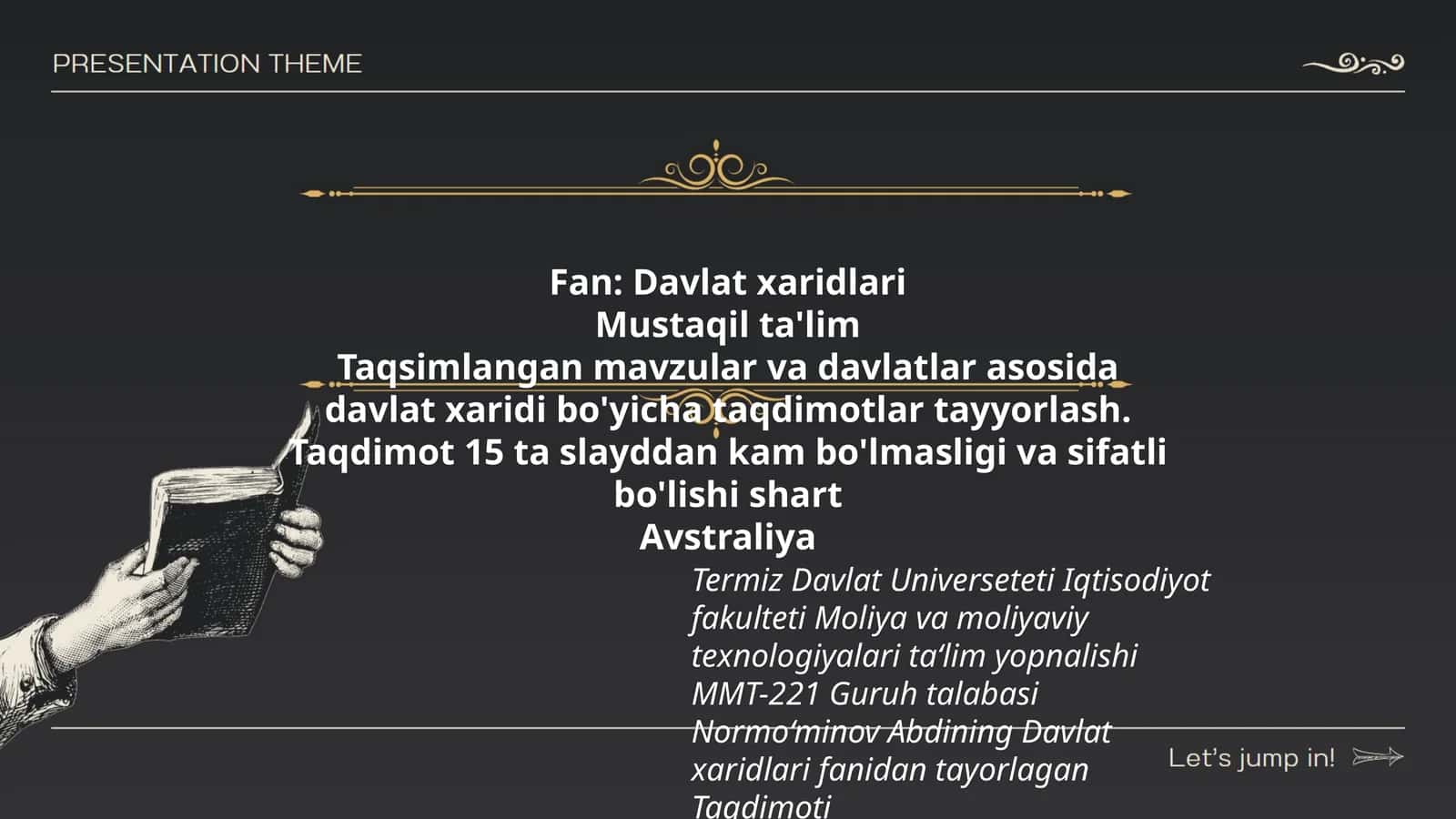 Taqdimot: Davlat xaridlari 1