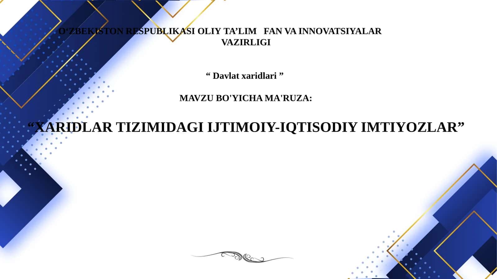 Davlat xaridlari tizimi 1