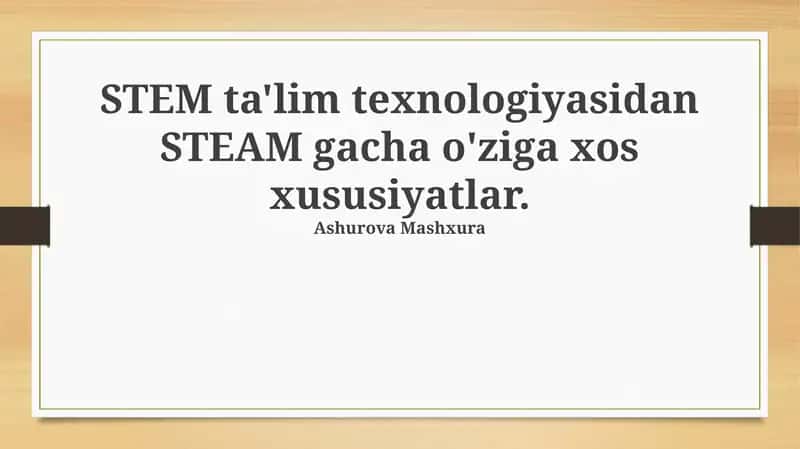 STEMdan STEAMga 1