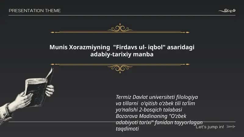 "Firdavs ul-Iqbol" 1