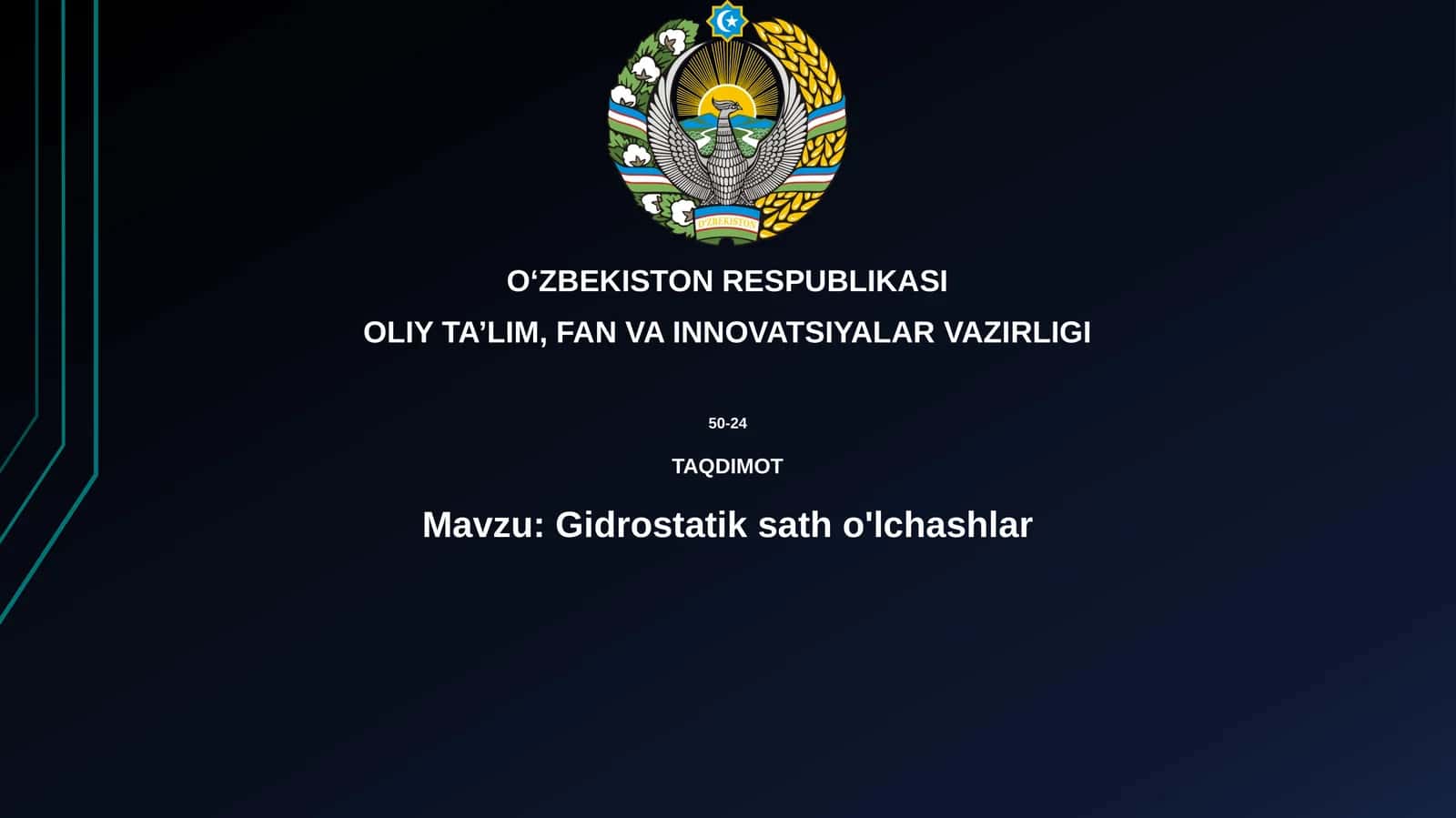 Gidrostatiksatho'lchashlar 1