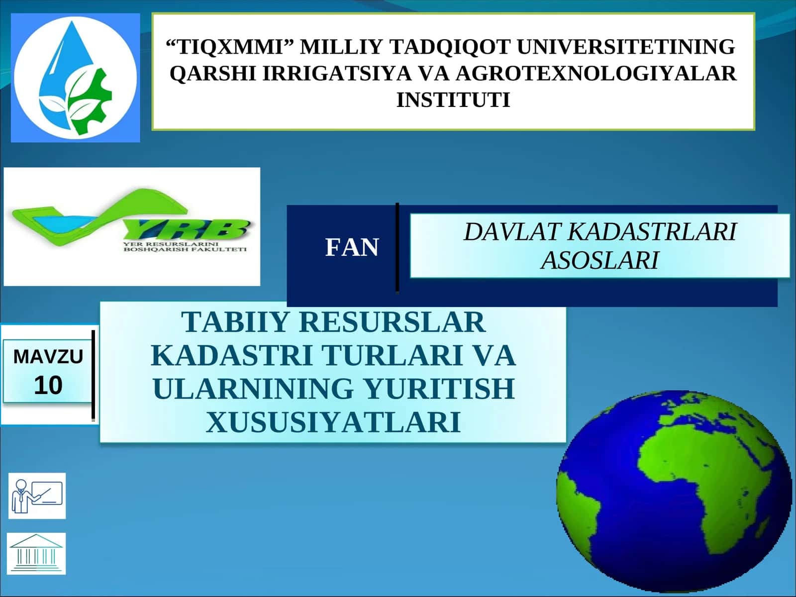 DAVLAT KADASTRLARI ASOSLARI 1