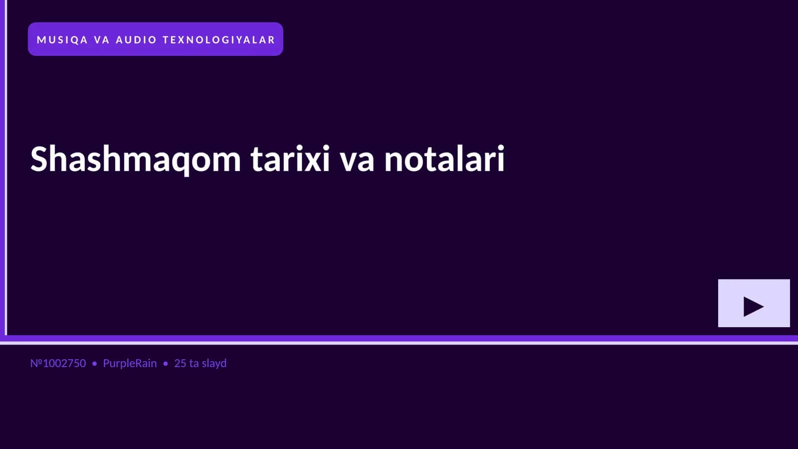 Shashmaqom tarixi va notalari 1