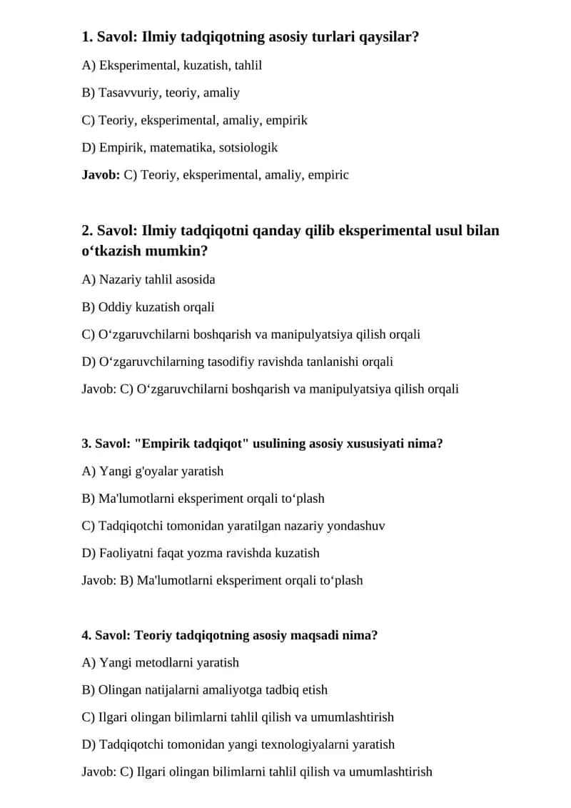 Amaliy tadqiqot usullari 1