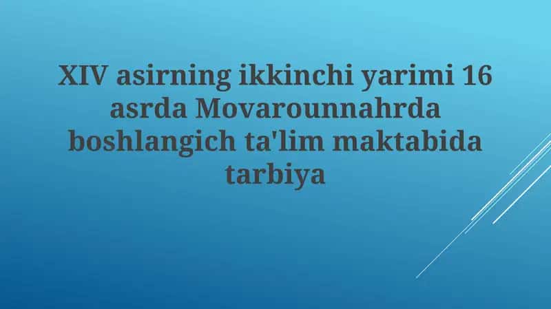 Oʻquv dasturlari va oʻquv materiallari 1