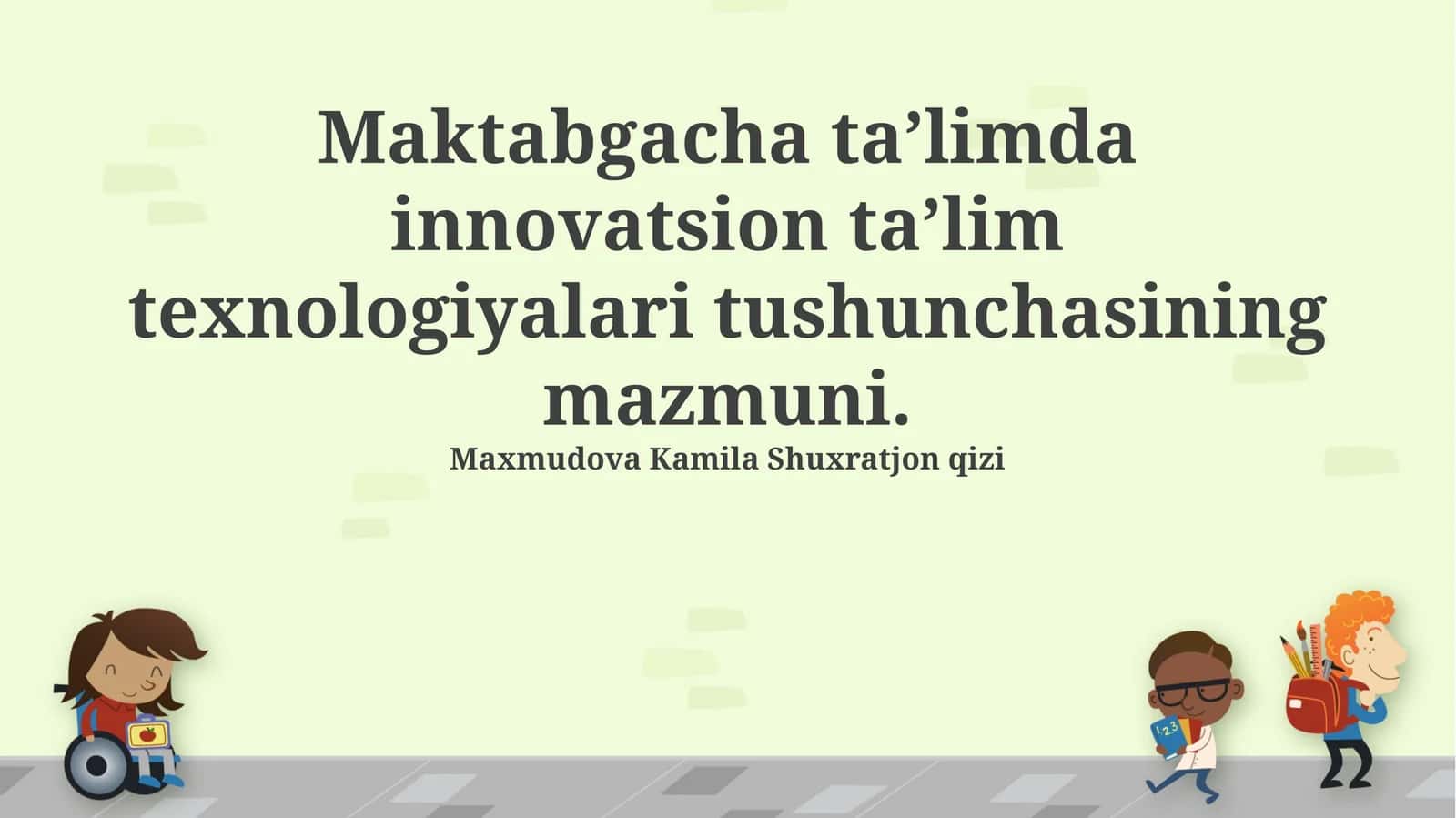 Ta’lim texnologiyalari 1