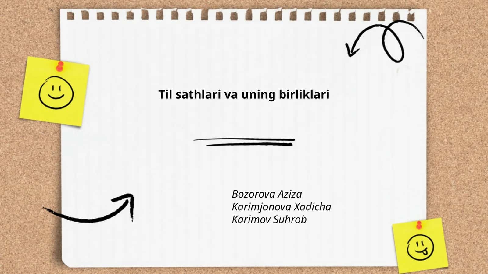 Til sathlari va uning birliklari 1