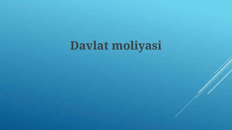 Davlat byudjeti 1