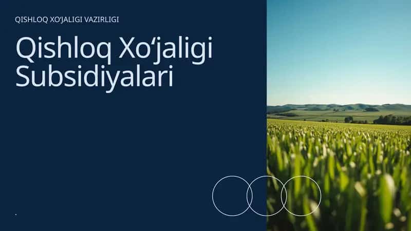 Qishloq Xo‘jaligi Subsidiyalari 1