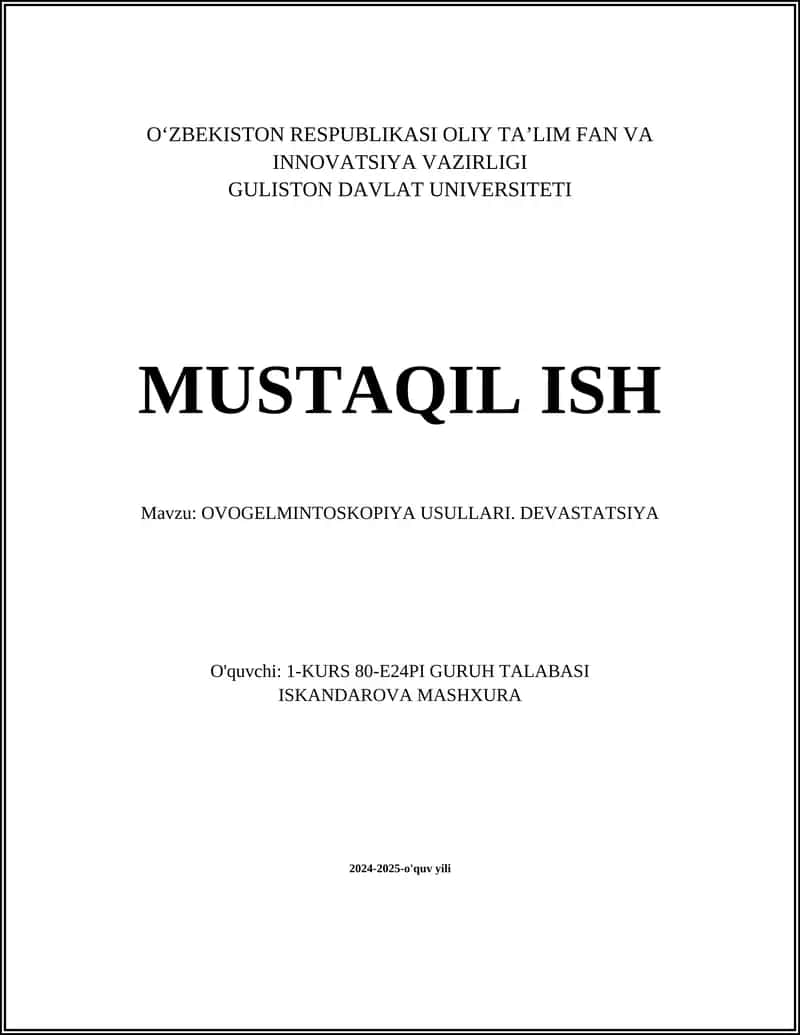 OVOGELMINTOSKOPIYA USULLARI 1