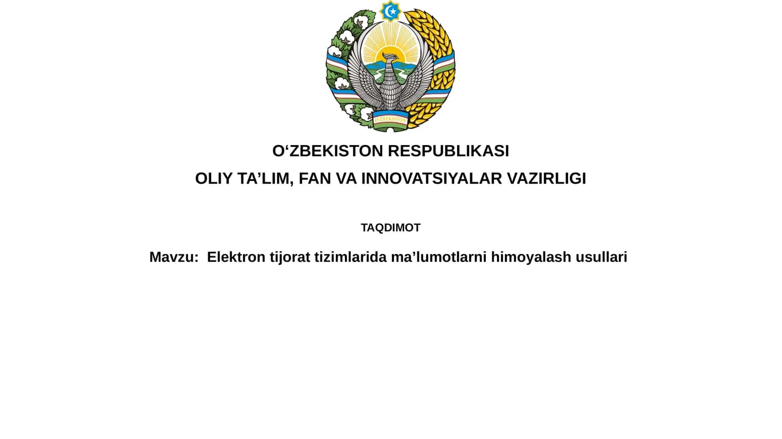 Elektrontijorat tizimlarida ma'lumotlarni himoyalash usullari 1