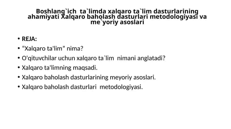 Xalqarota'limning ahamiyati 1
