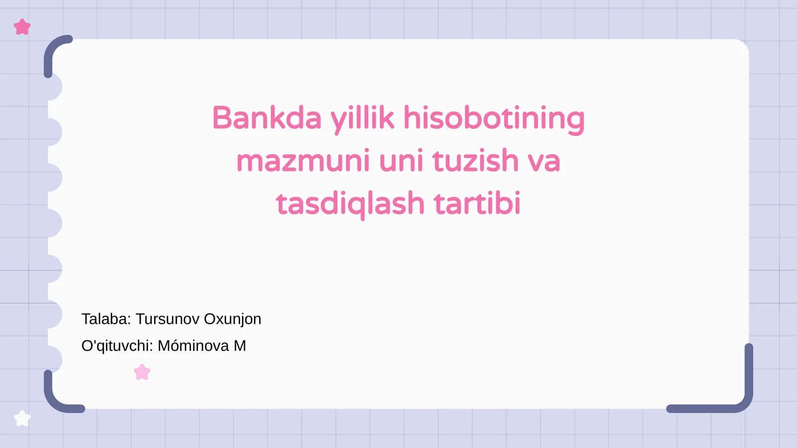 Bankning Yillik Hisobotining Tuzilishi 1
