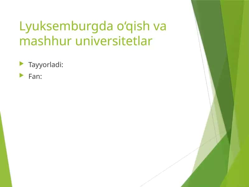 Lyuksemburgda o‘qish va mashhur universitetlar 1
