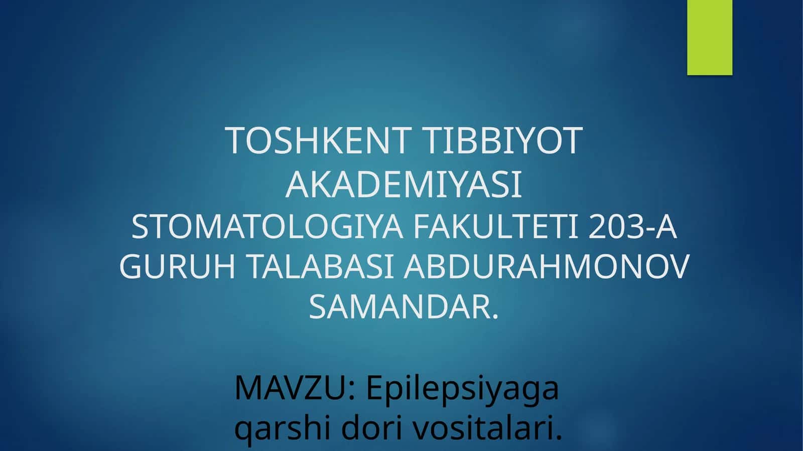 Epilepsiyaga qarshidorivositalari 1