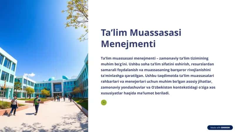 Taʼlim Muassasasi Menejmenti 1