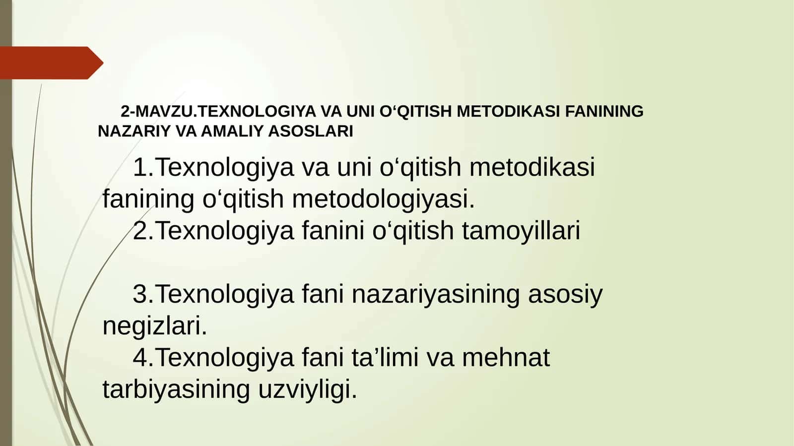 TEXNOLOGIYA VA UNI O‘QITISH METODIKASI FANINING NAZARIY VA AMALIY ASOSLARI 1