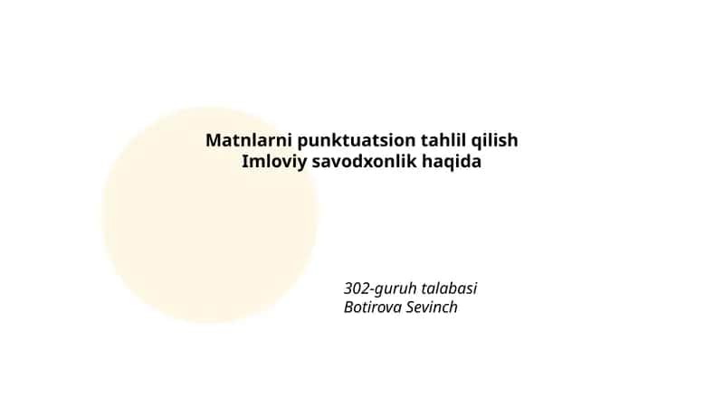 Punktuatsiya belgilarining asosiy funksiyalari 1