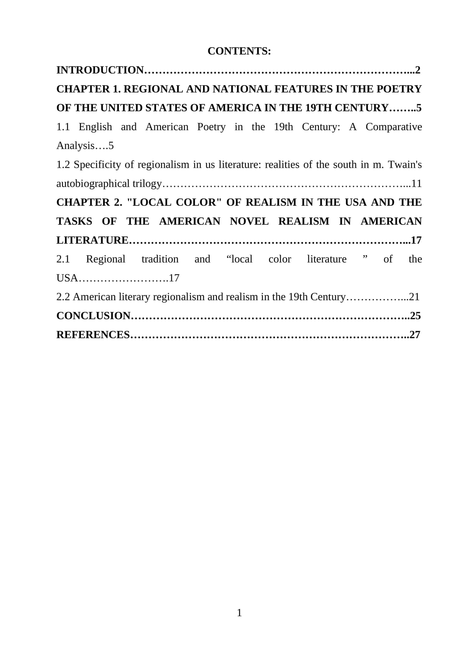 US Literature in the 19th Century 1