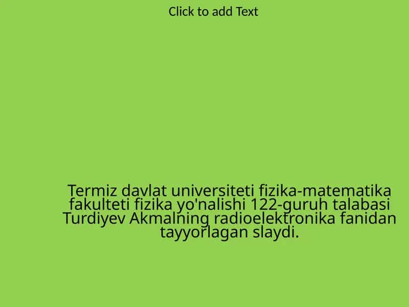 Radioelektronika fanidan slayd 1
