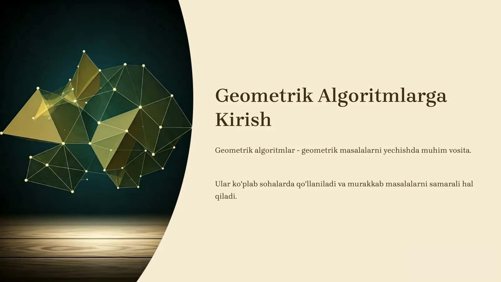 Geometrik Algoritmlarga Kirish 1