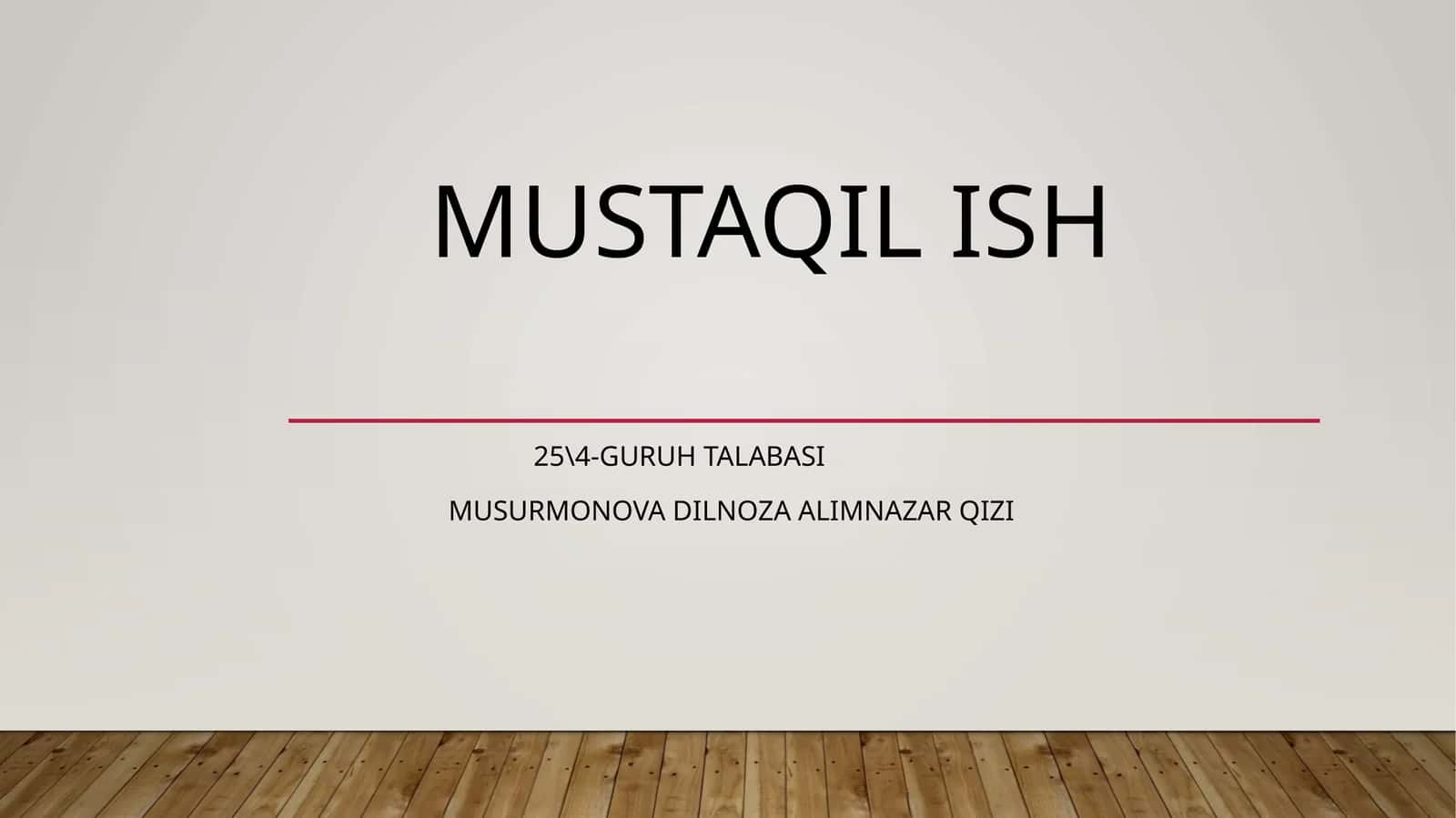 DUNYOVIYLIK VA DINIYLIK 1