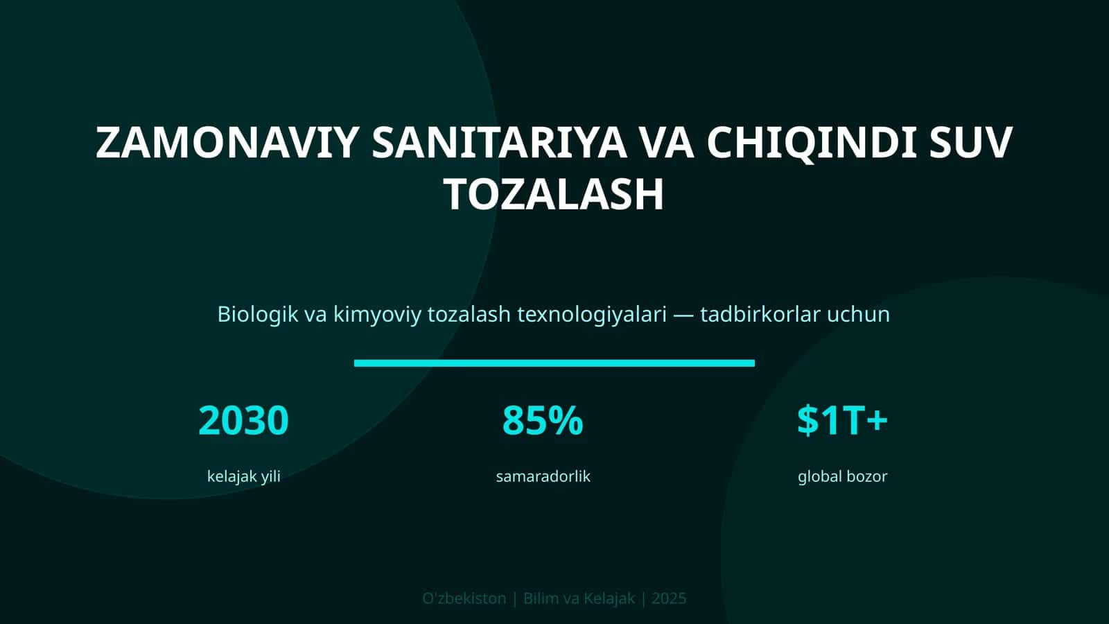 Zamonaviy sanitariya va chiqindi suv tozalash 1