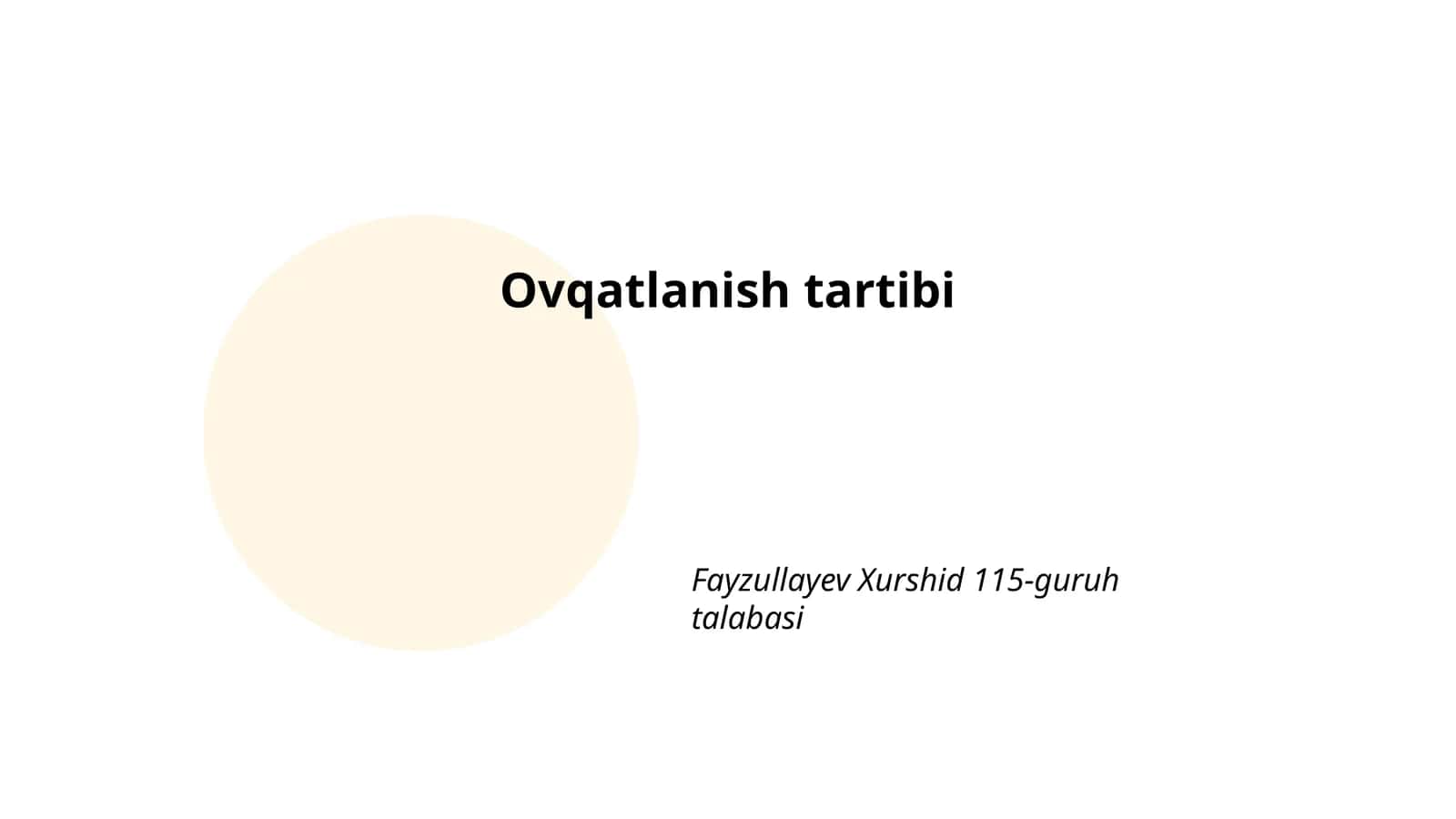 Ovqatlanishning asosiy qoidalari 1