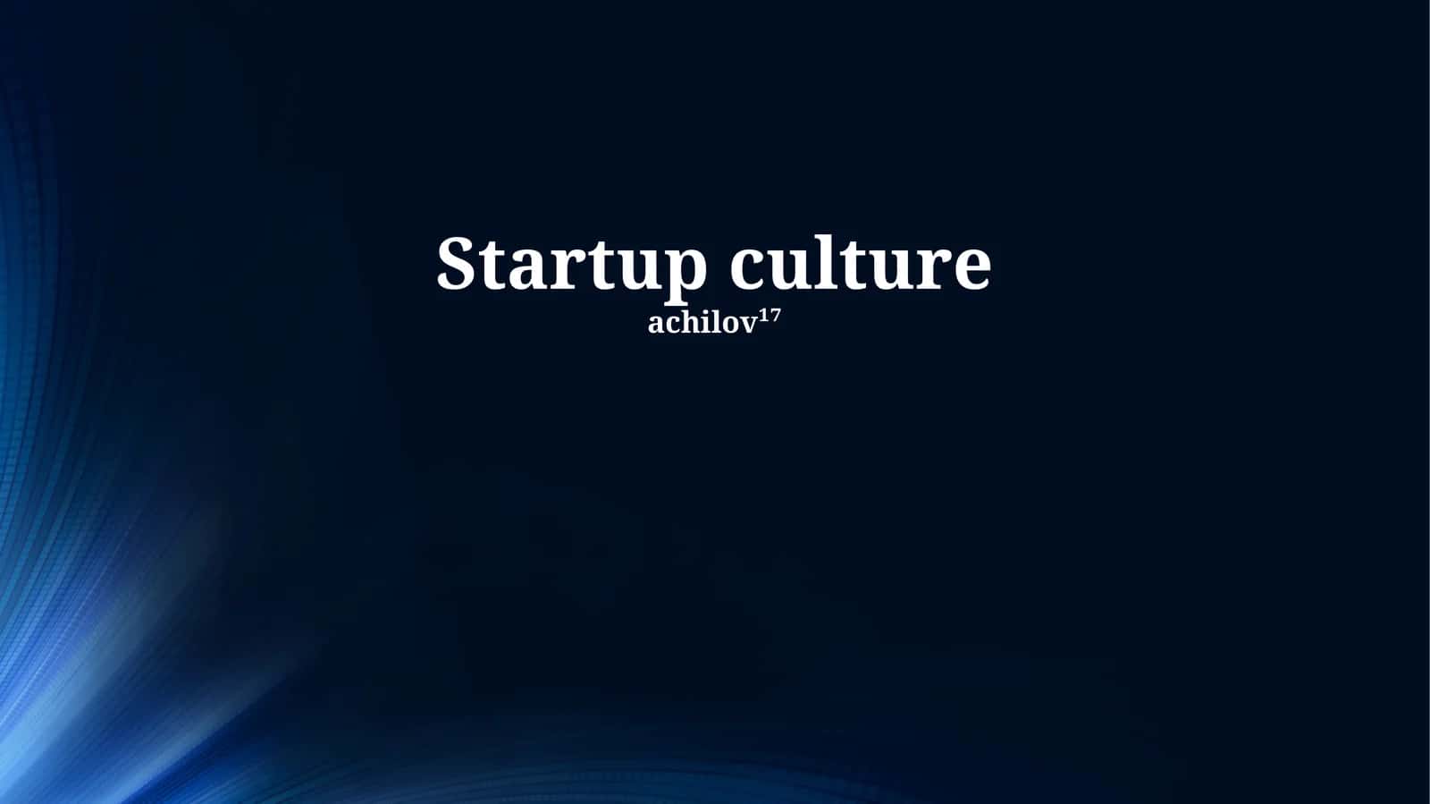 Startup culture 1