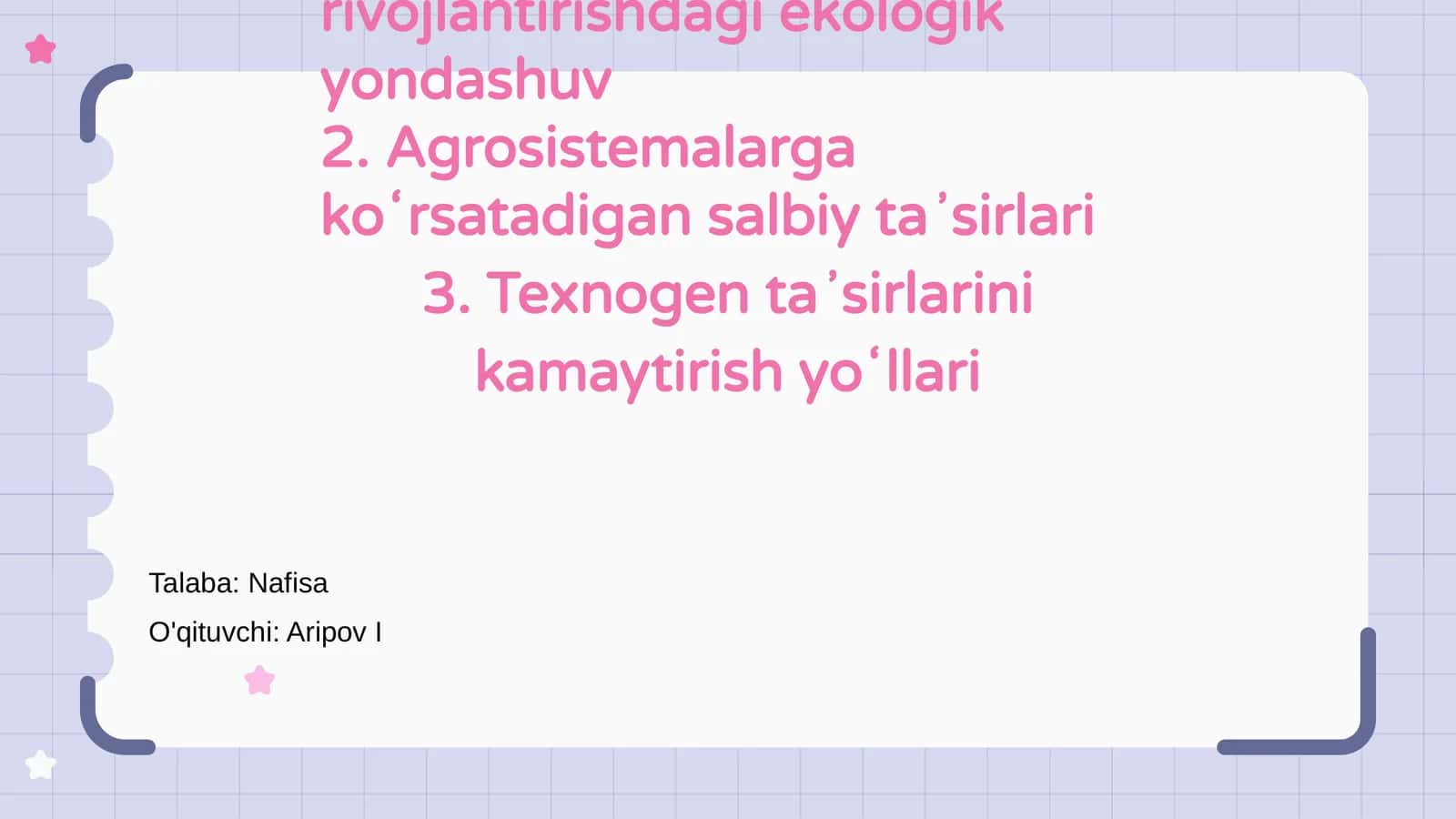 Texnogen omillarning agrosistemalar holatiga salbiy taʼsiri 1