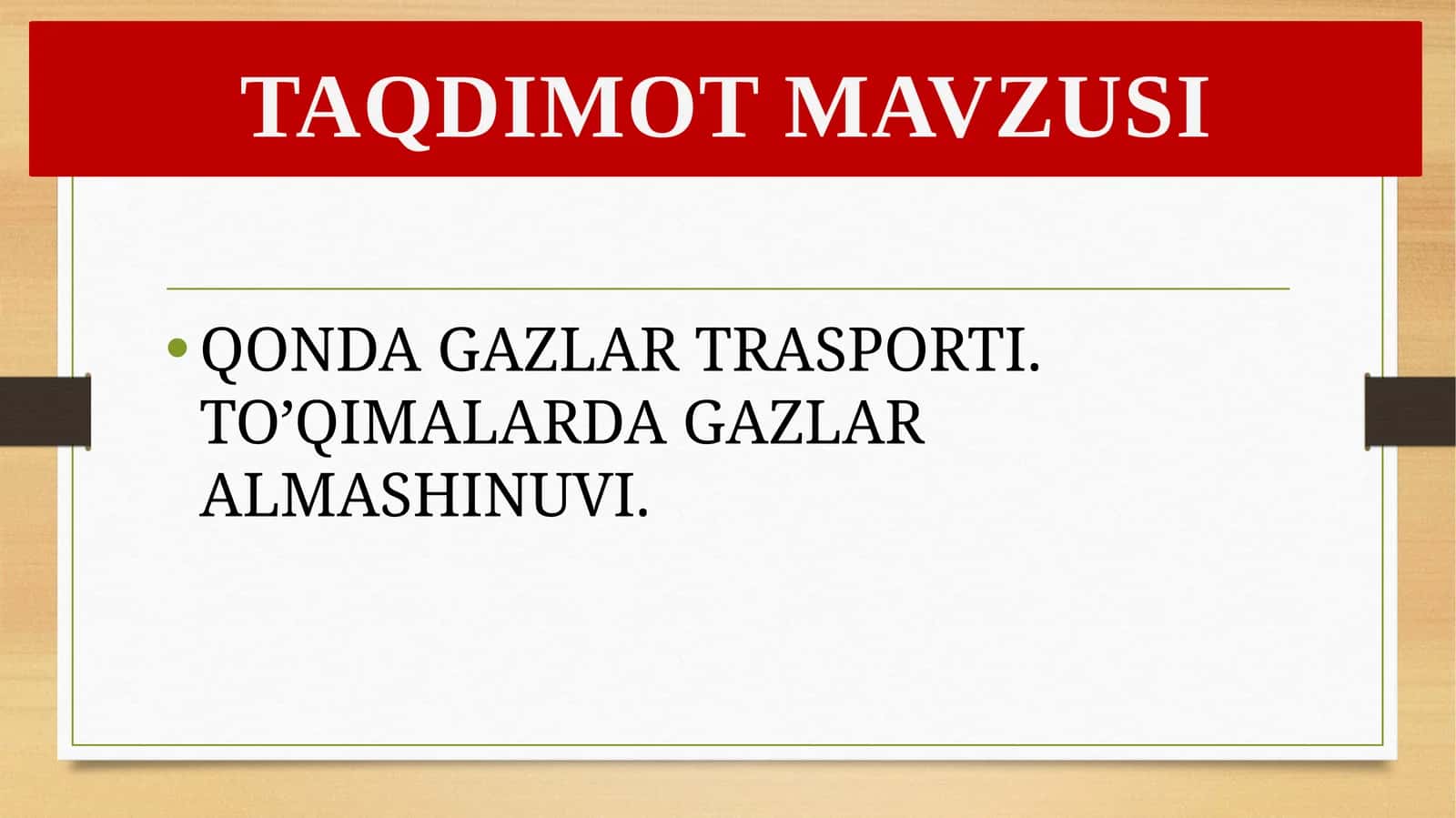 QONDA GAZLAR ALMASHINU 1