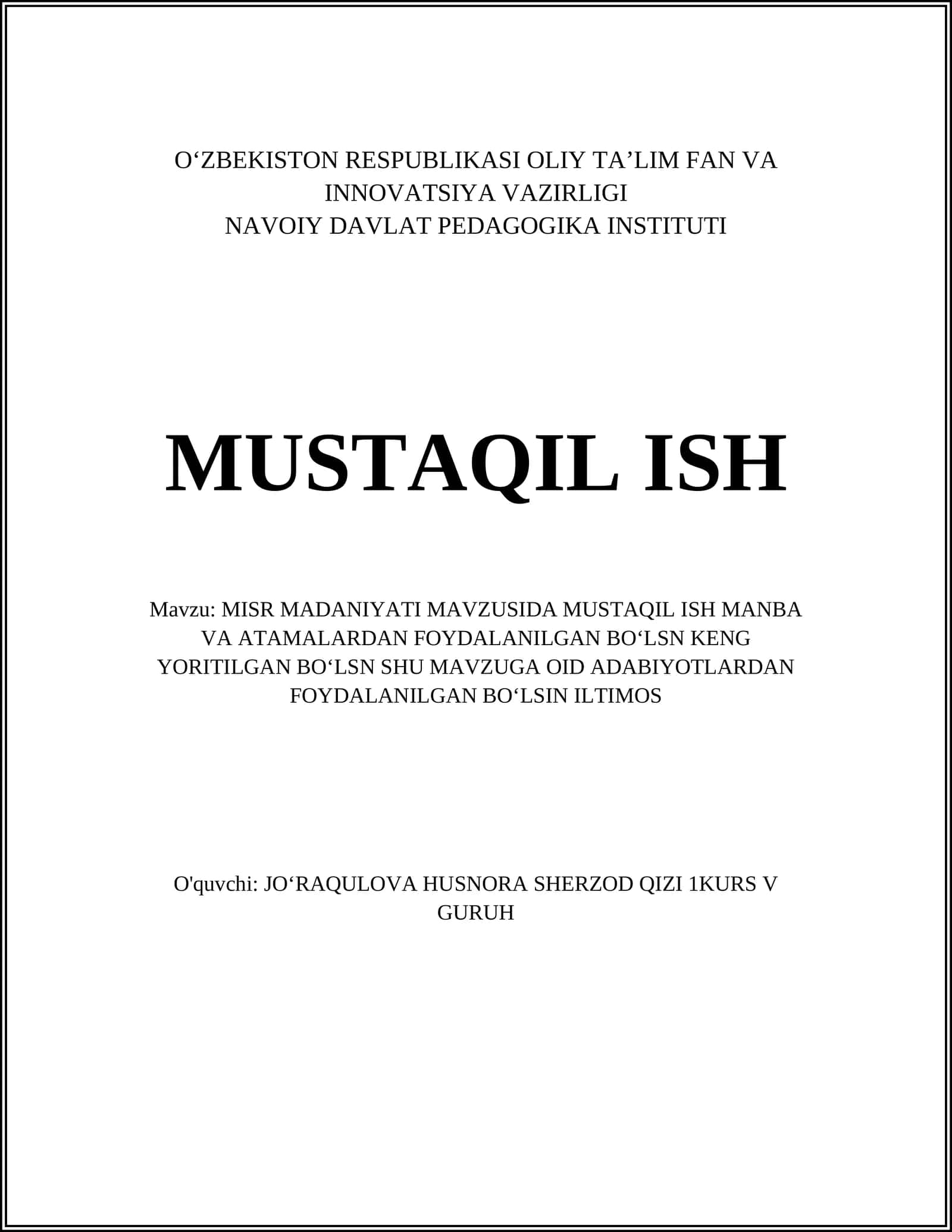 MISR MADANIYATI 1