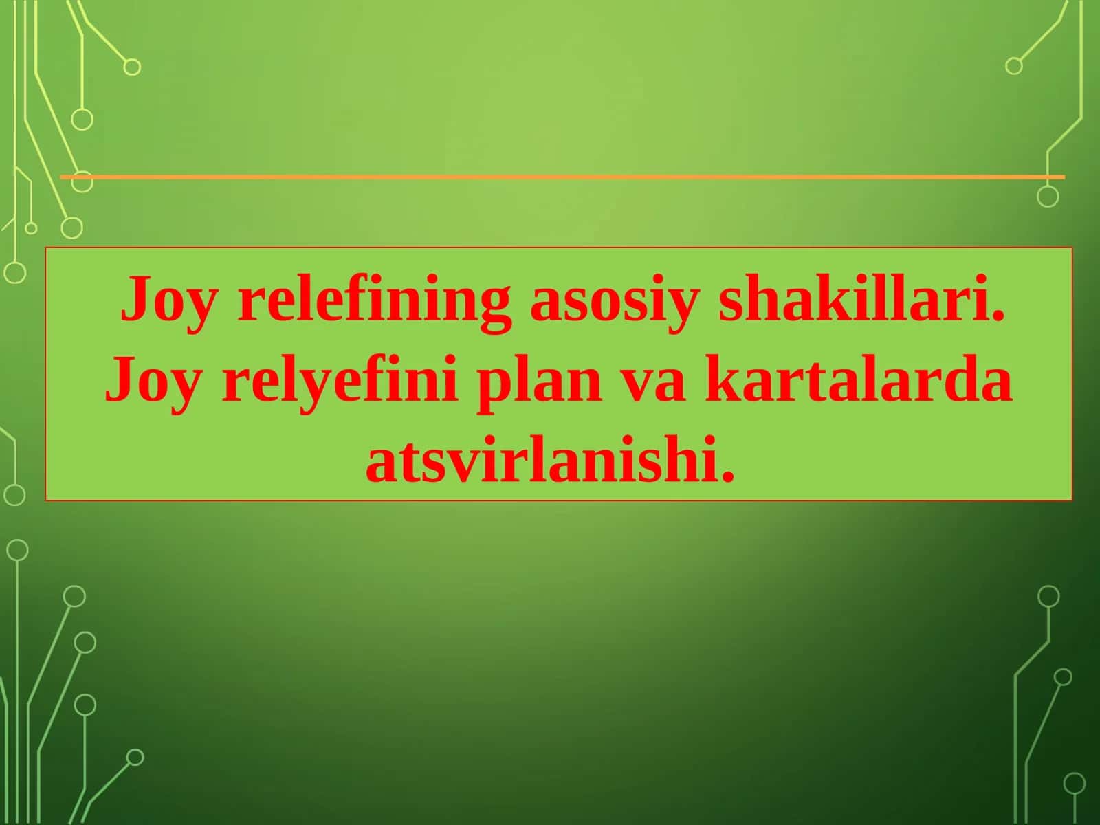 Joy relefining asosiy shakillari 1