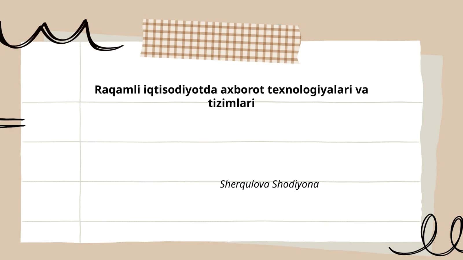 Raqamli iqtisodiyotda axborot texnologiyalari va tizimlari 1